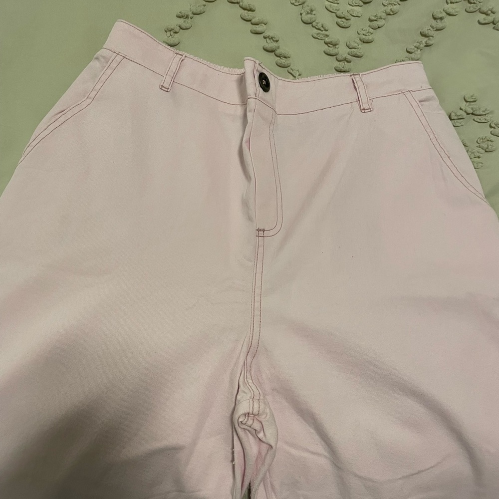 Pale pink cargo pants